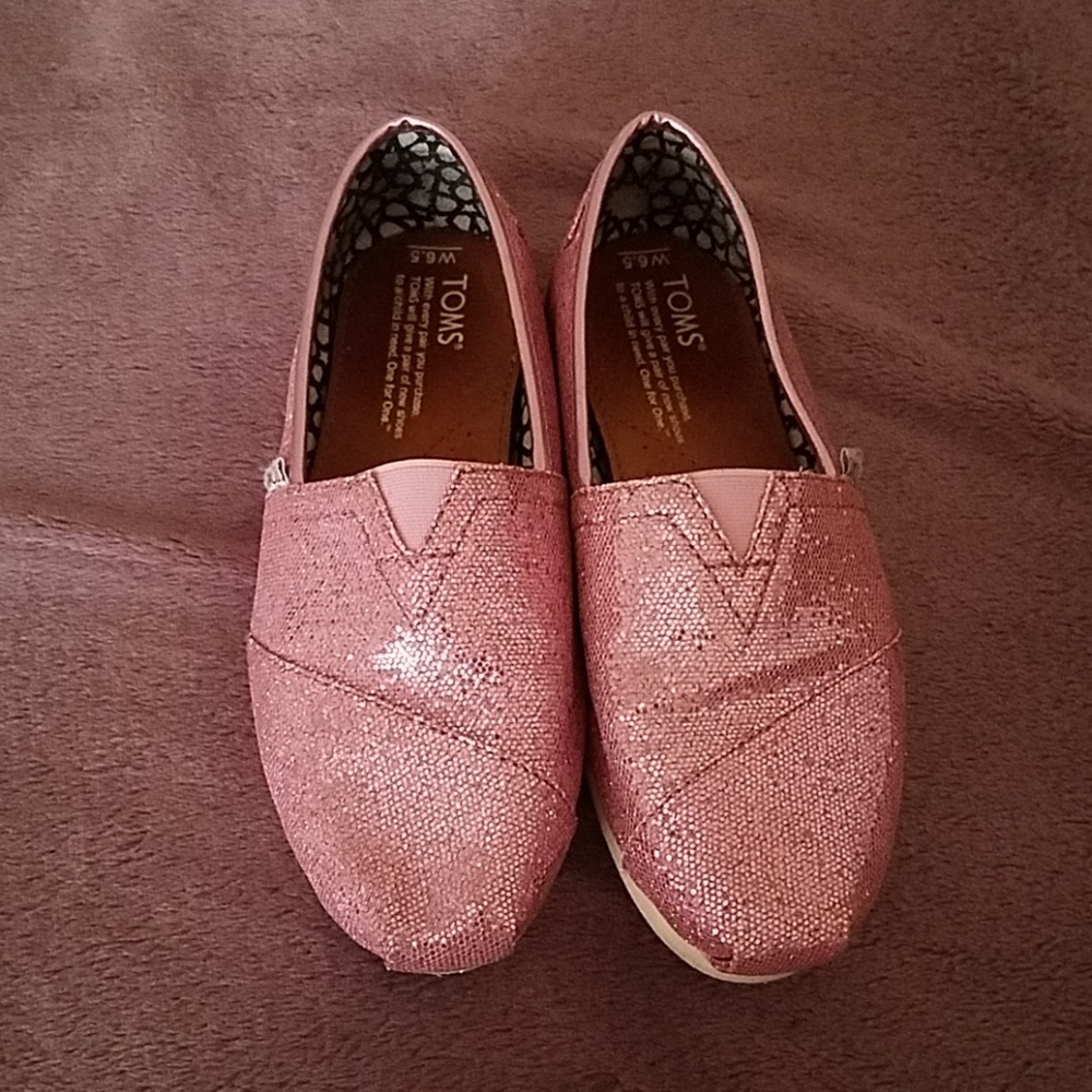 Pink glitter Toms